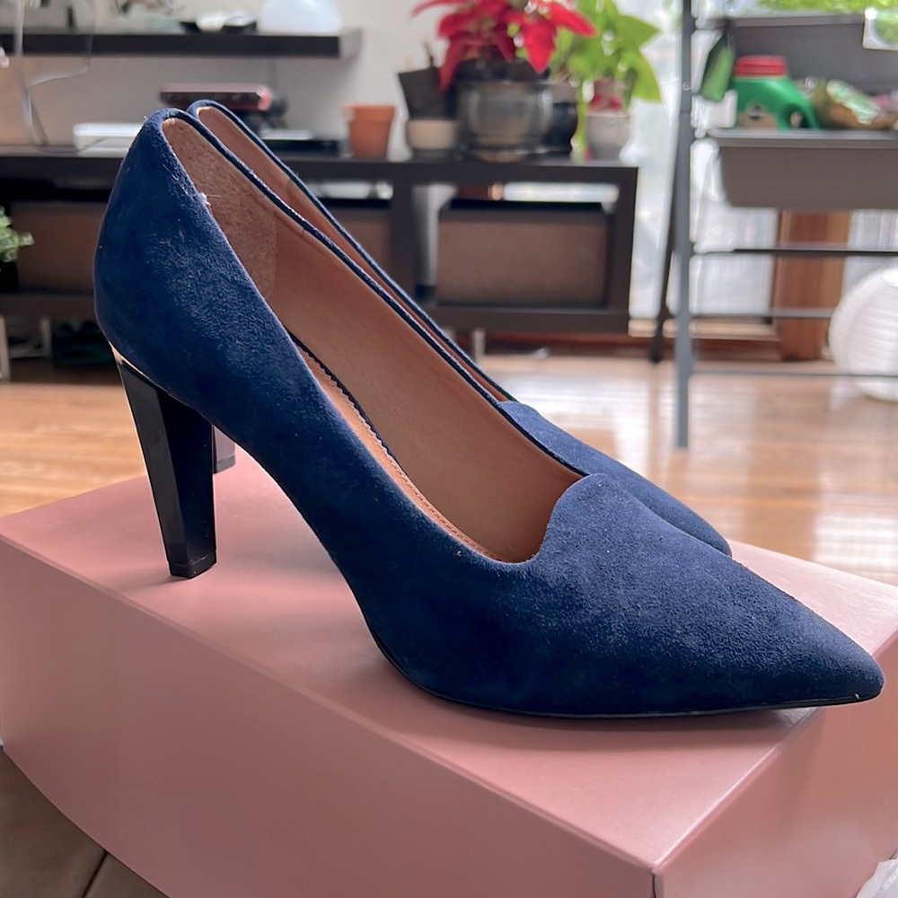 Franco Sarto Pumps - Women's Size 8.5 - Blue Suede